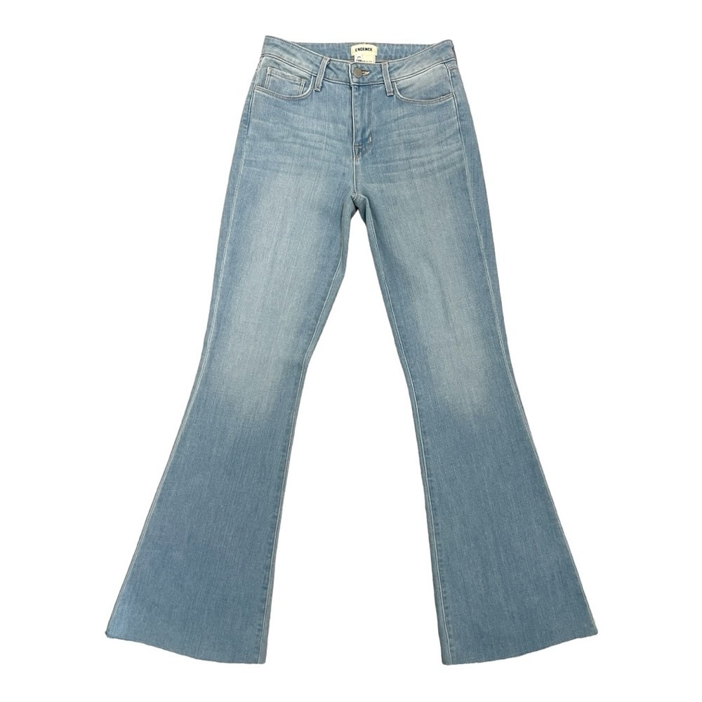 L'AGENCE Sera High Rise Jean Flared Bell Bottom Jeans Blue Cloud Chic Size 25 - Picture 3 of 11